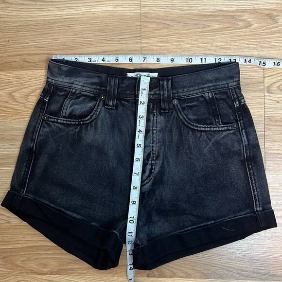 We the Free high waist black denim shorts size 24 - Picture 8 of 8